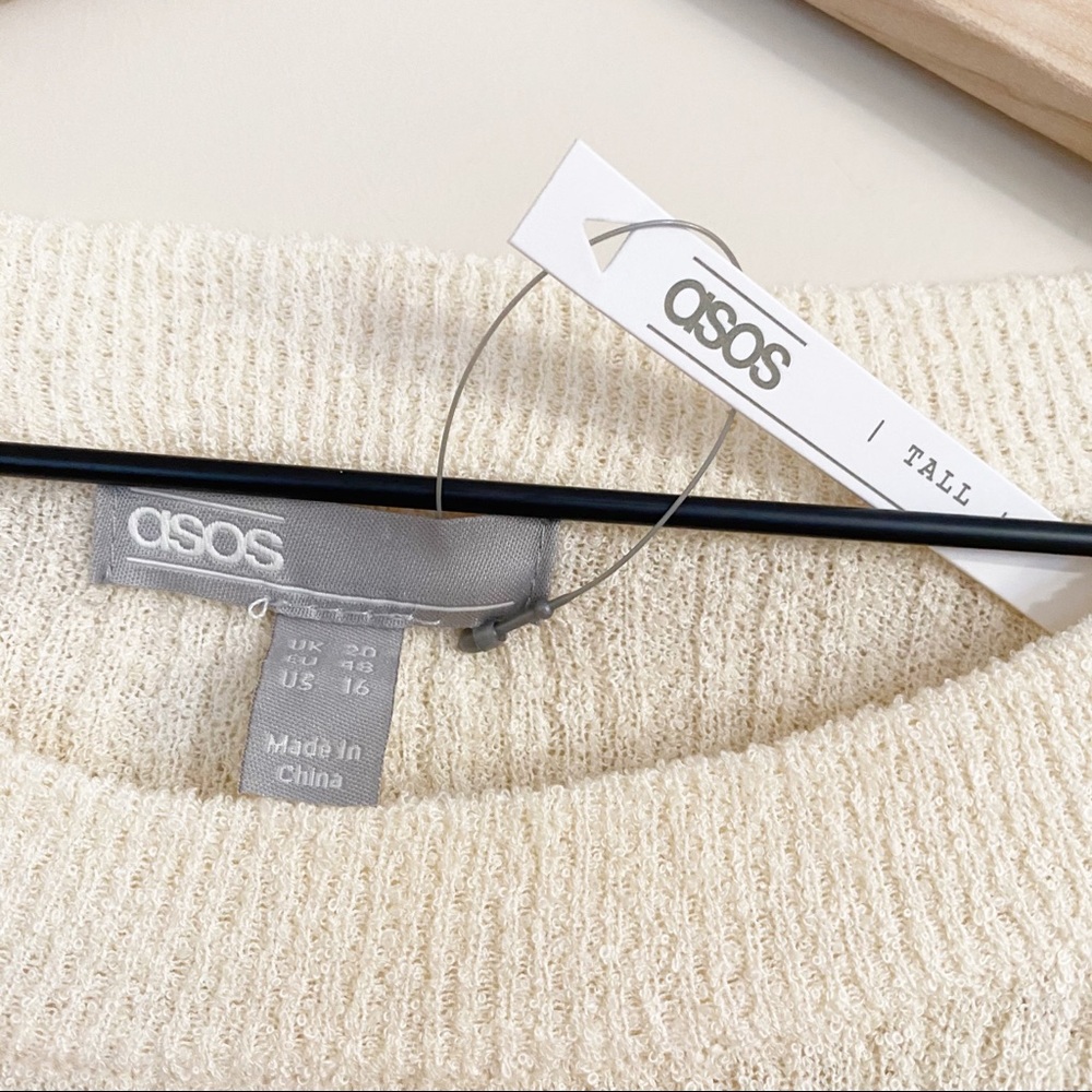 ASOS Cream Ribbed Sweater - Picture 4 of 11